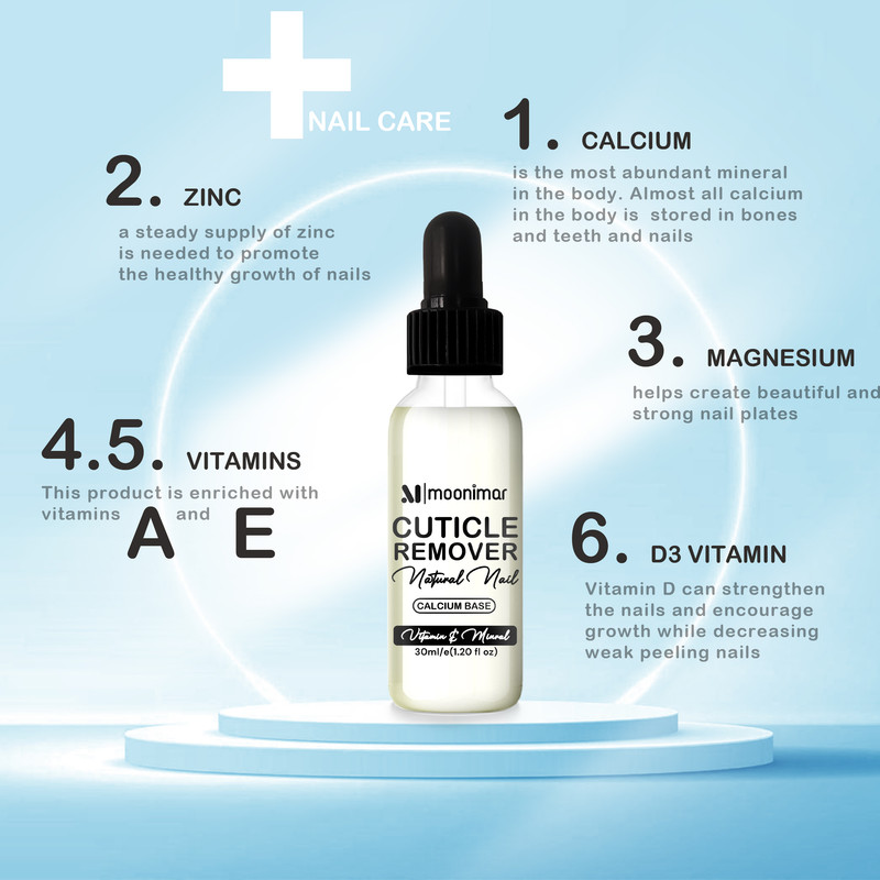محلول کوتیکول ریموور ناخن مونیمار مدل CALCIUM BASE حجم 30 میلی لیتر