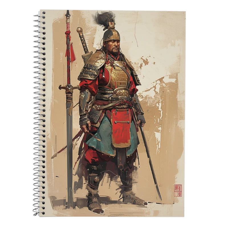 دفتر زبان 50 برگ مدوپد مدل سه خط طرح حیوانات جنگجو کد DF14891