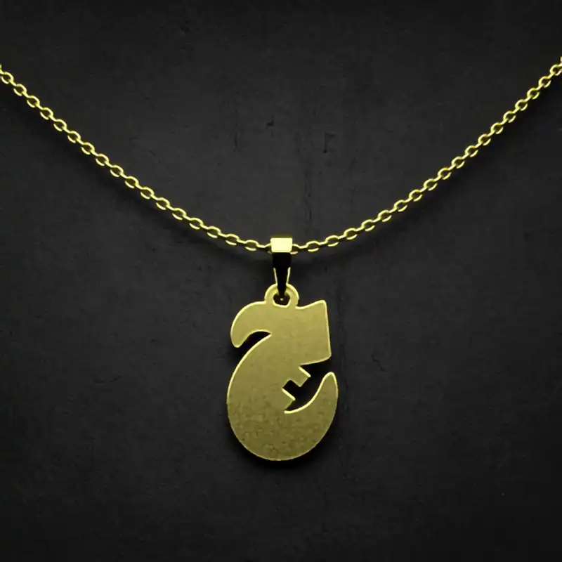 گردنبند طلا 18 عیار زنانه مدوپد مدل حرف چ کد I3-1-1263