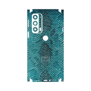 MAHOOT Blue Snake Skin-FullSkin Cover Sticker for Motorola Edge 20