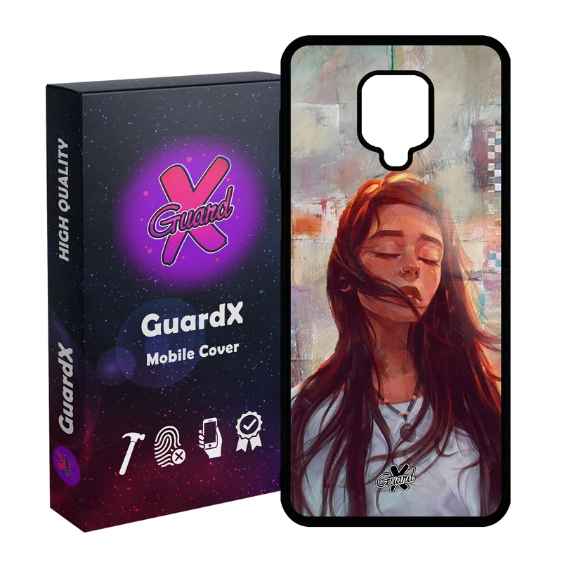 کاور گارد ایکس طرح Girl مدل Glass10056 مناسب برای گوشی موبایل شیائومی Redmi Note 9S / Note 9 Pro / Note 9 Pro Max