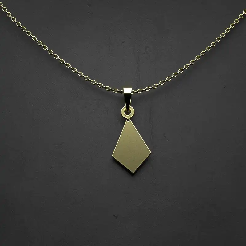 گردنبند طلا 18 عیار زنانه مدوپد مدل هندسی کد DD2-1-1162