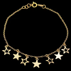 دستبند طلا 18 عیار زنانه الن نار مدل ستاره 18
