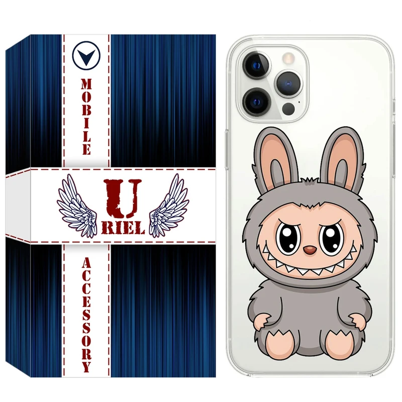 کاور یوریل مدل Clear کد 142 طرح لبوبو Labubu مناسب برای گوشی موبایل اپل iPhone 13 Pro Max