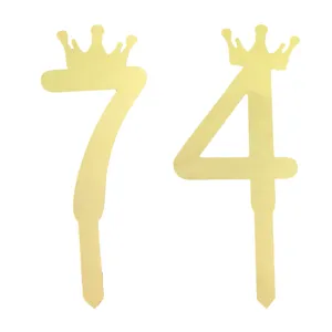 تاپر کیک هانستو مدل عدد 74 کد TPN74 بسته 2 عددی