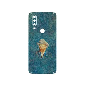 MAHOOT Self portrait with a gray felt hat Cover Sticker for Motorola One Action
