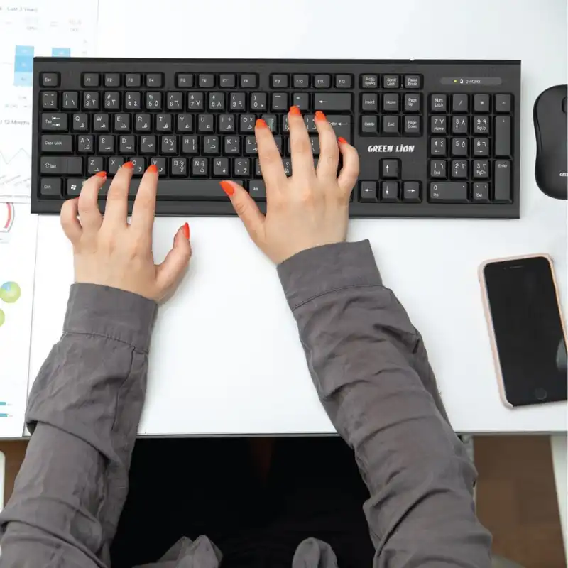 کیبورد و ماوس بی سیم گرین لاین مدل GNWS24GKEYM