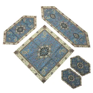 ست 5 تکه رومیزی ترمه طرح چهل نگار کد ta01