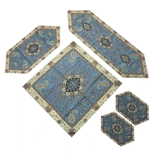 ست 5 تکه رومیزی ترمه طرح چهل نگار کد ta01