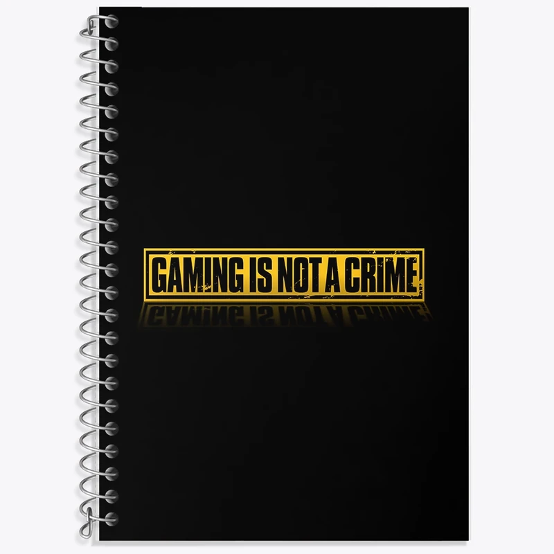 دفتر زبان 50 برگ خندالو مدل دو خط طرح Gaming Is Not A Crime کد F2396