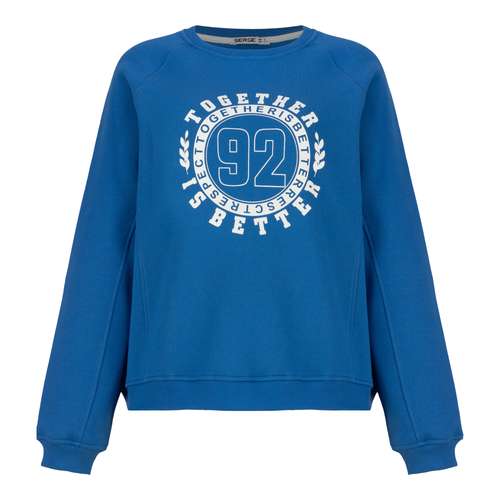 سویشرت زنانه سرژه مدل دورس 203358 رنگ آبی کاربنی