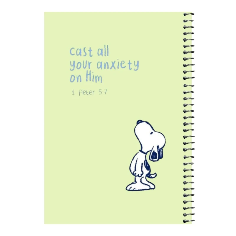 دفتر مشق 80 برگ اس جی مدل اسنوپی و نوشته     