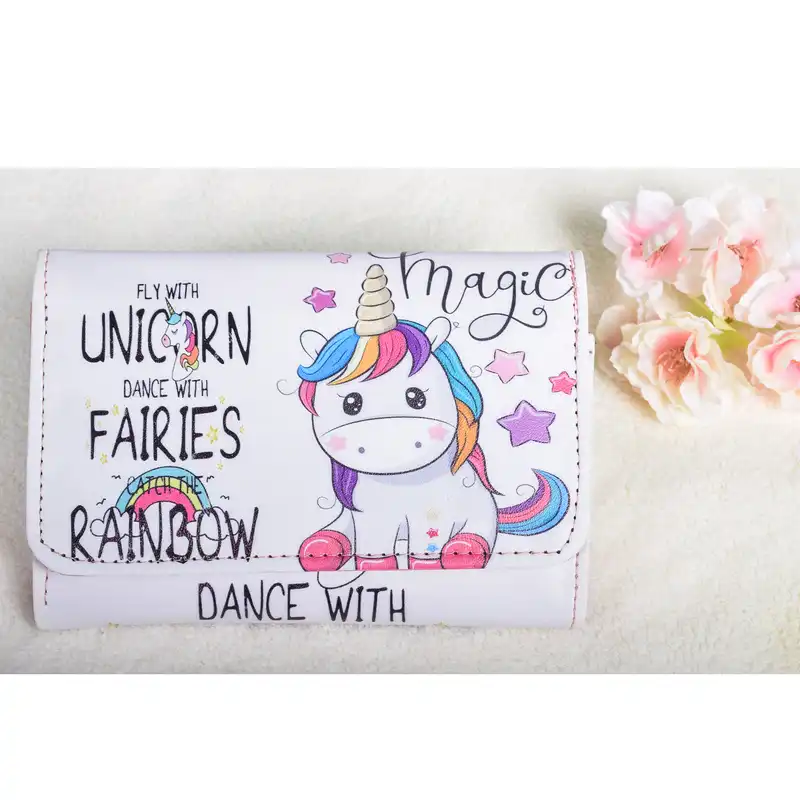 کیف پول دخترانه مدل یونیکورن اسب تک شاخ کد 7.2.8.6