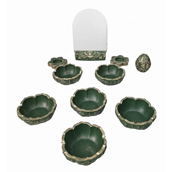 مجموعه ظروف هفت سین 11 پارچه مدل مدرن مینیمال نوروزی گل رز