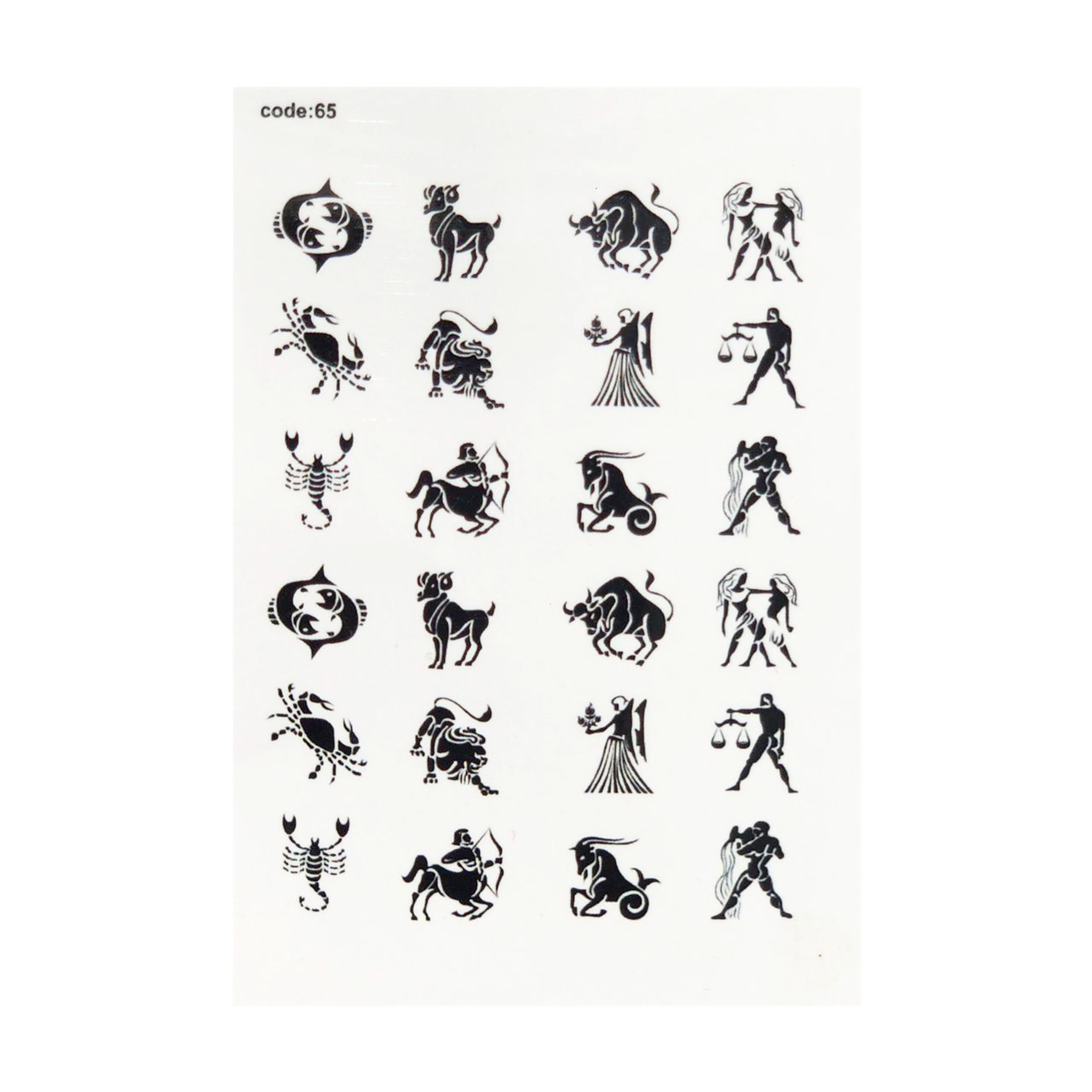 استیکر طراحی ناخن کد 65