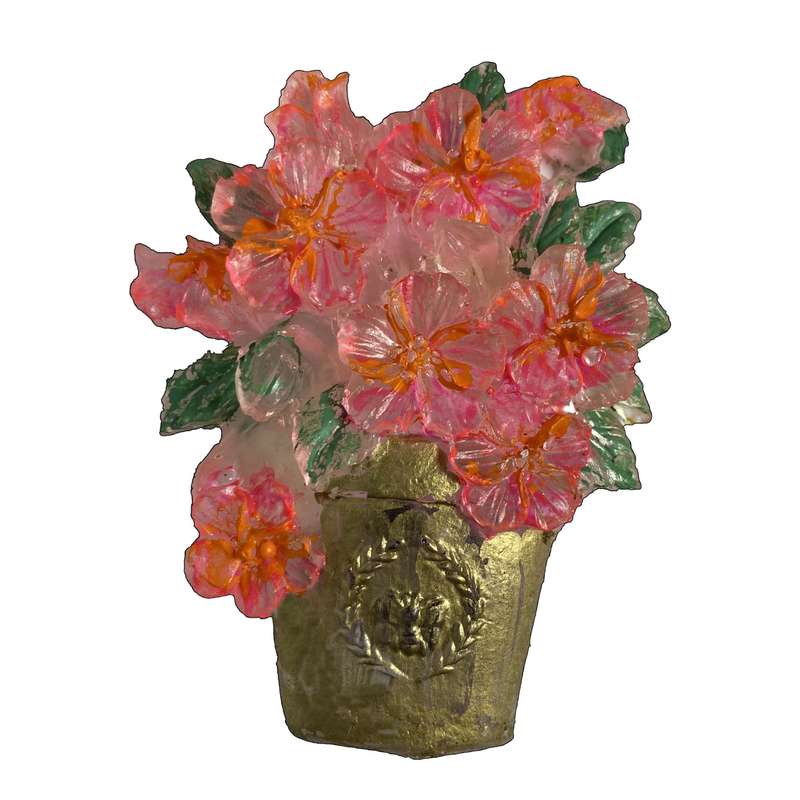 مگنت تزیینی طرح گل و گلدان مدل F01