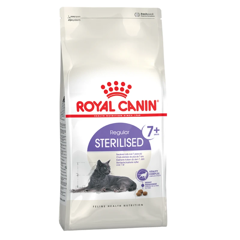 غذای خشک گربه رویال کنین مدل 7+Sterilised وزن 3.5 کیلوگرم