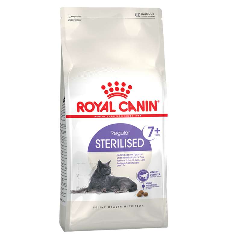 غذای خشک گربه رویال کنین مدل 7+Sterilised وزن 3.5 کیلوگرم