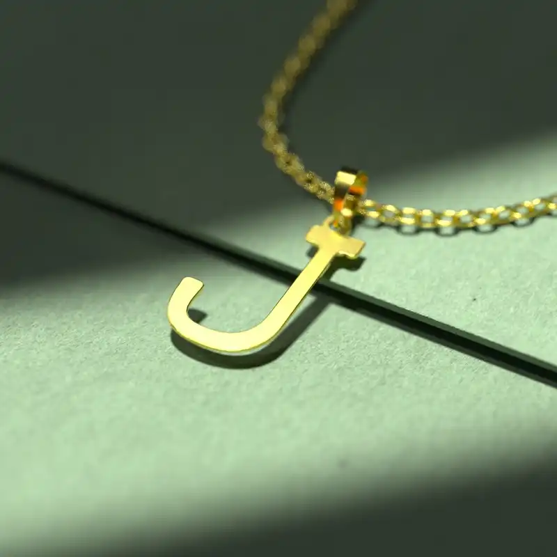 گردنبند طلا 18 عیار زنانه مدوپد مدل حرف J کد H3-1-1244