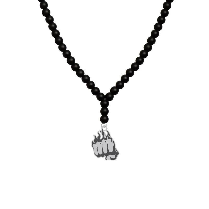 گردنبند هایکا مدل مشت آتشی کد bg.jh 21