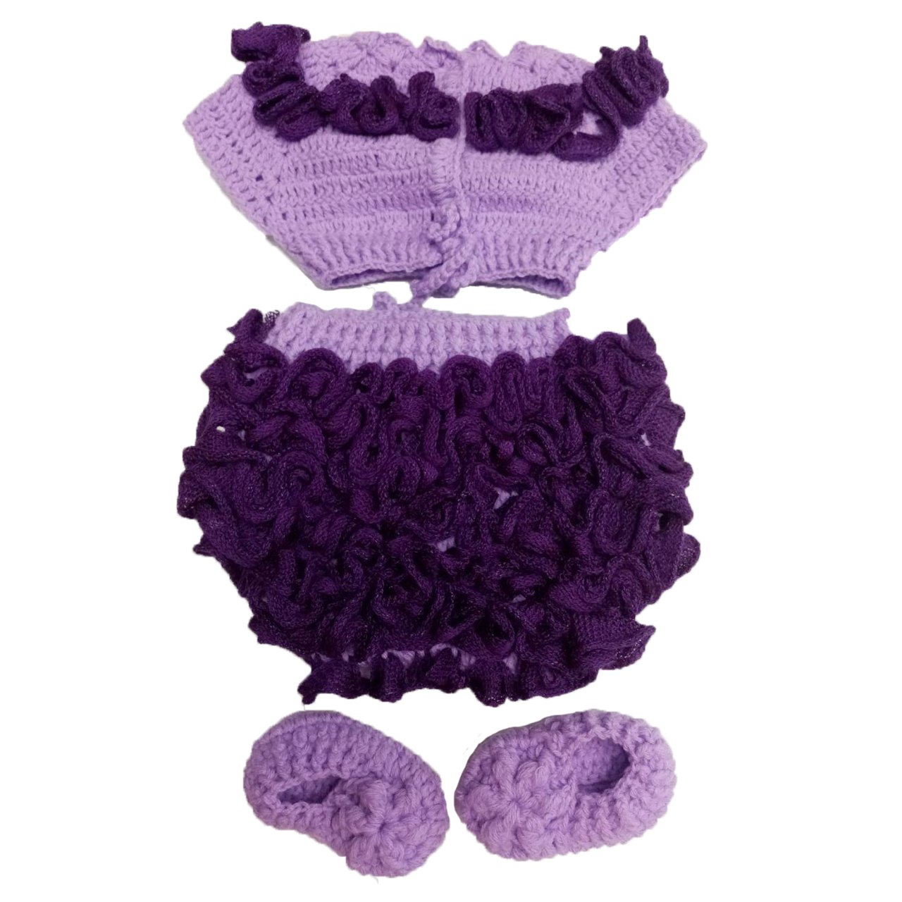 ست 3 تکه لباس بافتنی نوزادی مدل N17