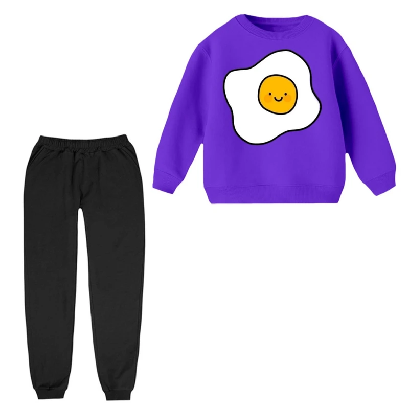 ست سویشرت و شلوار راحتی بچگانه مدل نیمرو بامزه  