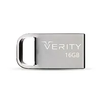 فلش مموری وریتی مدل V813 ظرفیت 16 گیگابایت، رابط USB 2.0 Type-A، بدنه فلزی، طراحی بندانگشتی، سازگار با موبایل، تبلت، کامپیوتر و تلویزیون، سرعت انتقال 20 مگابایت بر ثانیه