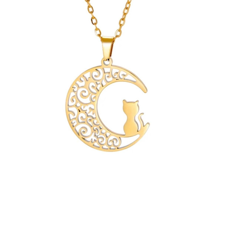 گردنبند طلا 18 عیار زنانه آرا مدل ماه