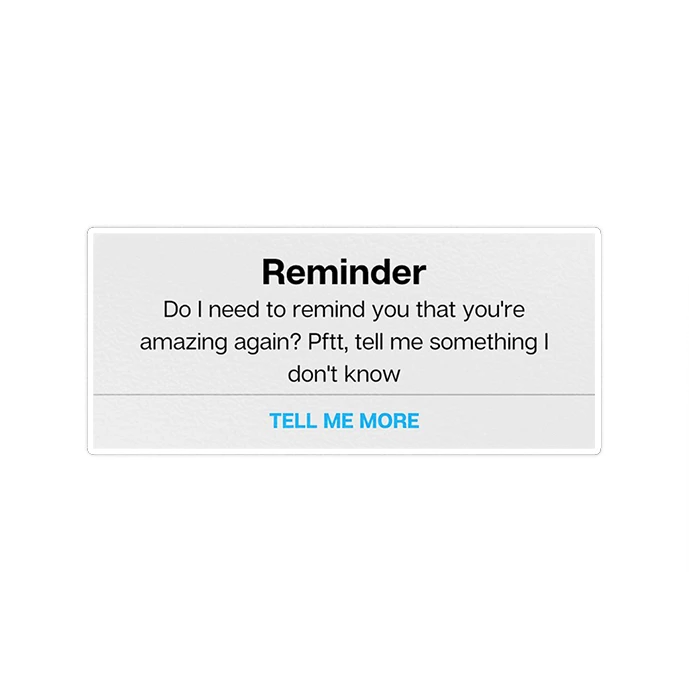 استیکر لپ تاپ ماسا دیزاین طرح REMINDER مدل STKA00487