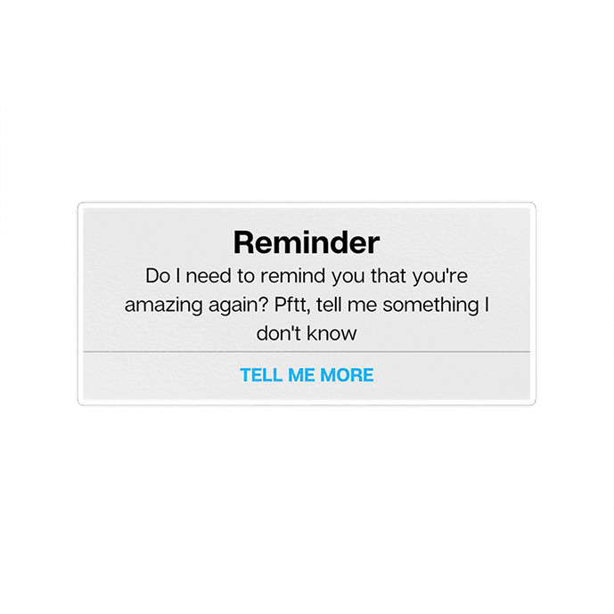 استیکر لپ تاپ ماسا دیزاین طرح REMINDER مدل STKA00487