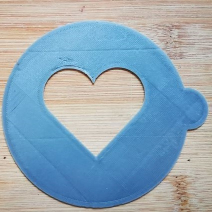 شابلون قهوه مدل قلب