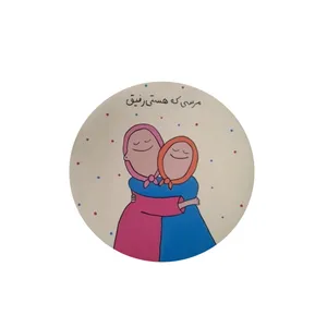 بشقاب دیوارکوب سفالی مدل رفیق
