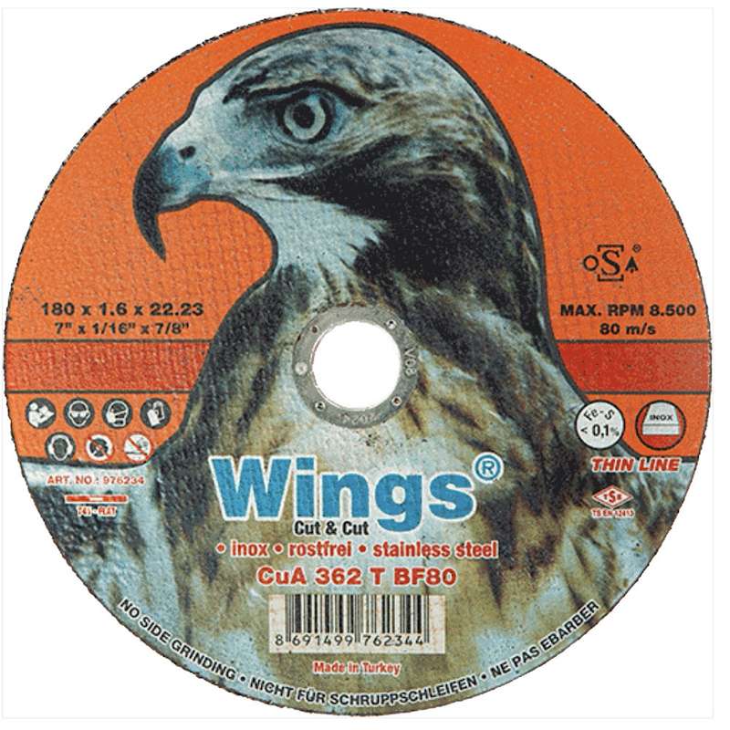 صفحه استیل بر وینگز مدل 180 بسته 10 عددی