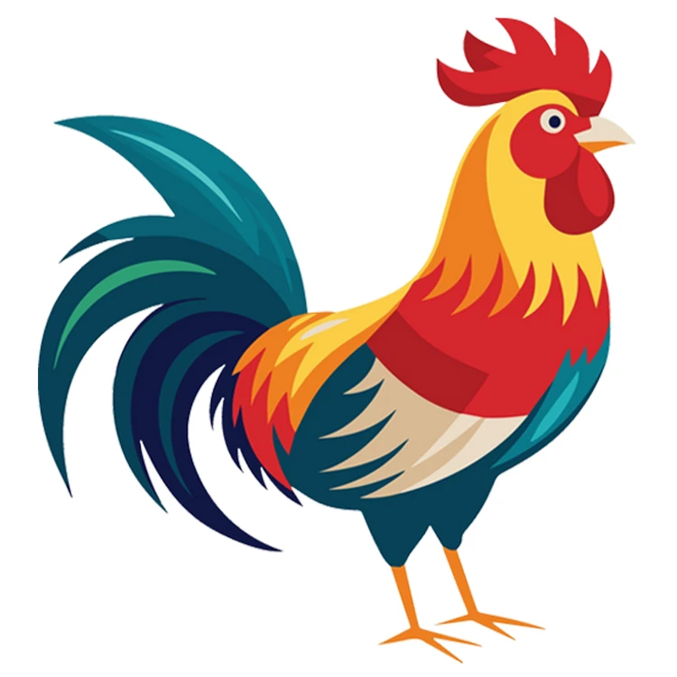 استیکر پارچه و لباس پاد آفرین مدل خروس کد DKST384