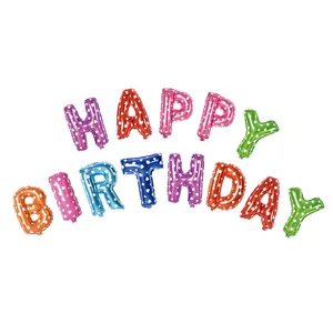 بادکنک فویلی سورتک مدل Happy BirthDay پلاس کد STF1011 بسته 13 عددی