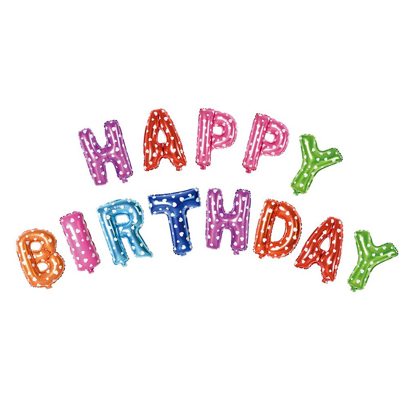 بادکنک فویلی سورتک مدل Happy BirthDay پلاس کد STF1011 بسته 13 عددی