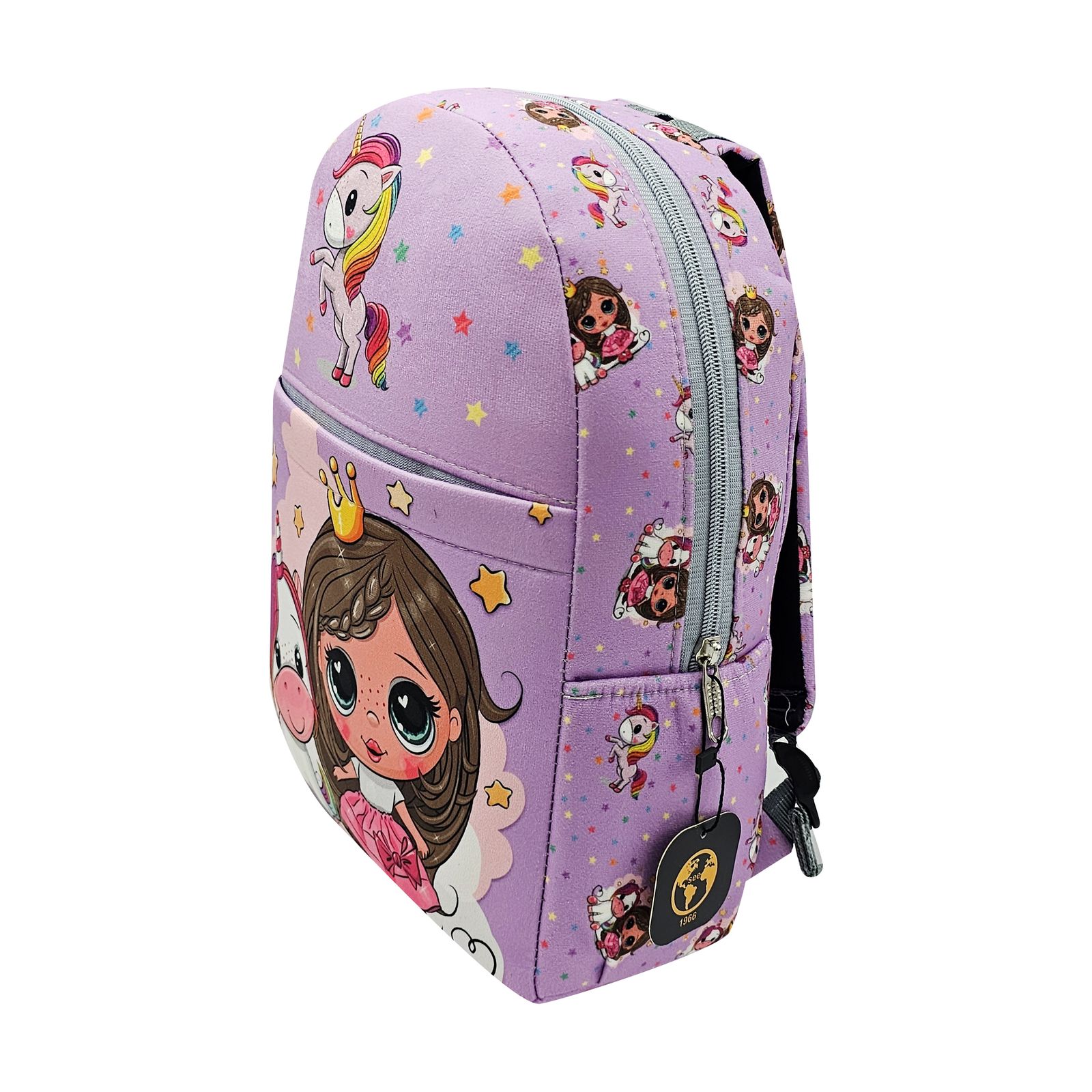 کوله پشتی دخترانه سیی مدل پونی و یونیکورن اسب تک شاخ کد 2132.2 -  - 2