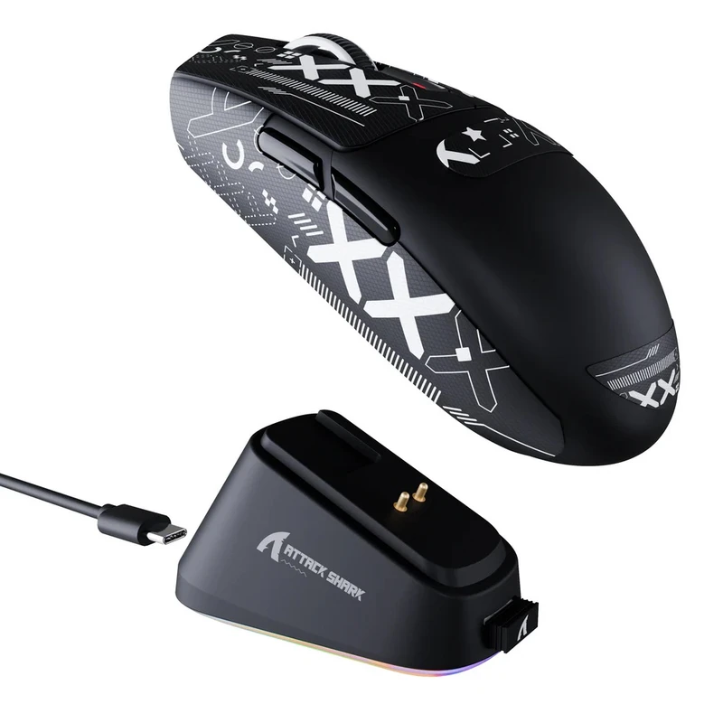 ماوس بی سیم گیمینگ اتک شارک مدل G3 Pro With RGB Charging Dock