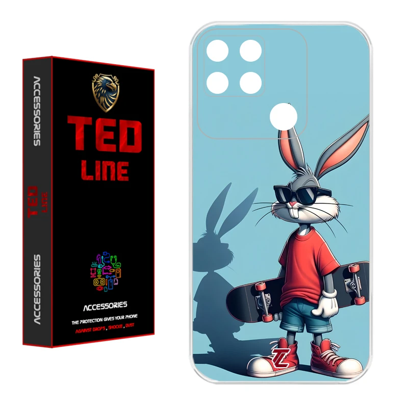 کاور تد لاین طرح خرگوش کد 1107 مناسب برای گوشی موبایل شیائومی Redmi 10A / 9C