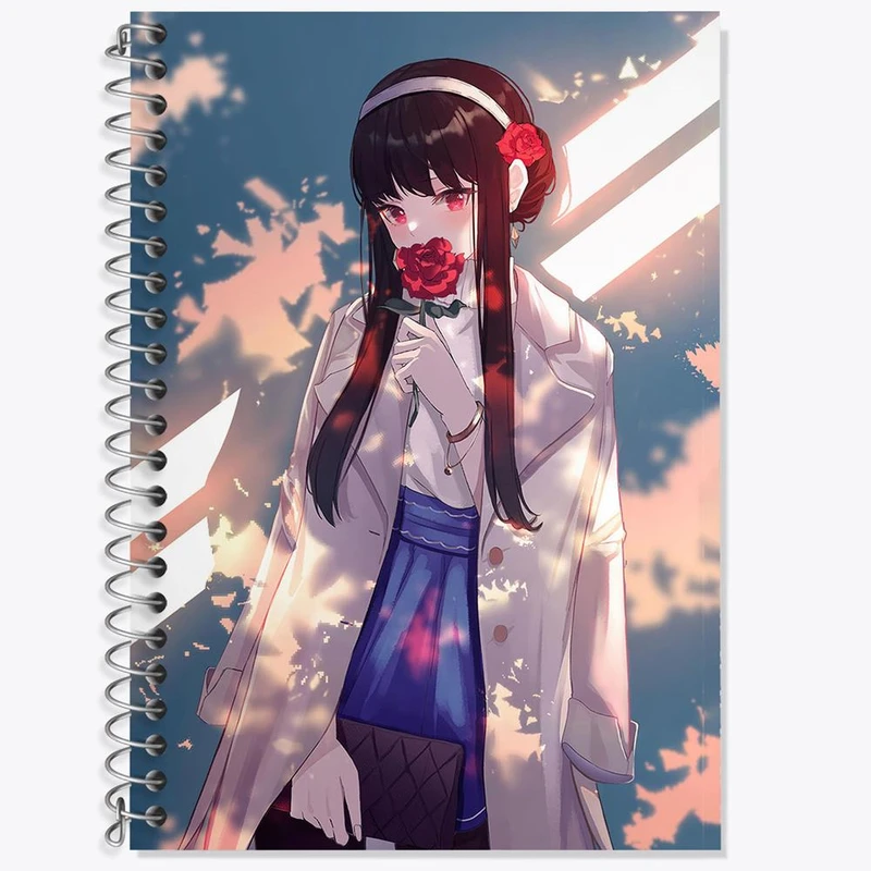 دفتر زبان 50 برگ خندالو مدل دو خط طرح یور انیمه اسپای ایکس فمیلی Spy X Family کد 22202