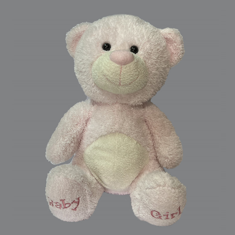 عروسک طرح خرس تدی مدل Baby Girl Teddy Bear کد SZ10/676 ارتفاع 38 سانتی متر