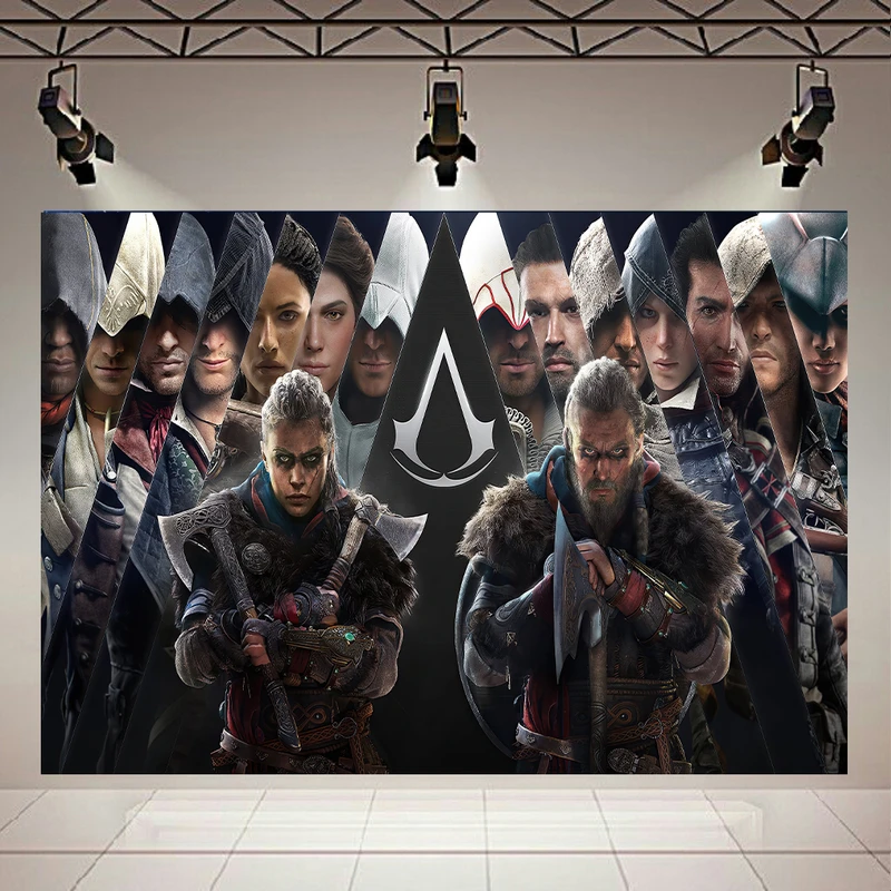 پوستر مدل بک لایت طرح گیم assassin& creed valhalla 2 کد AR2850