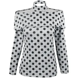 بلوز زنانه مدل خال خالی کد 202102