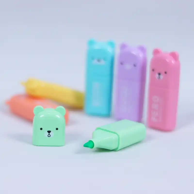 ماژیک علامت گذار مدل فانتزی طرح خرس بسته 6 عددی