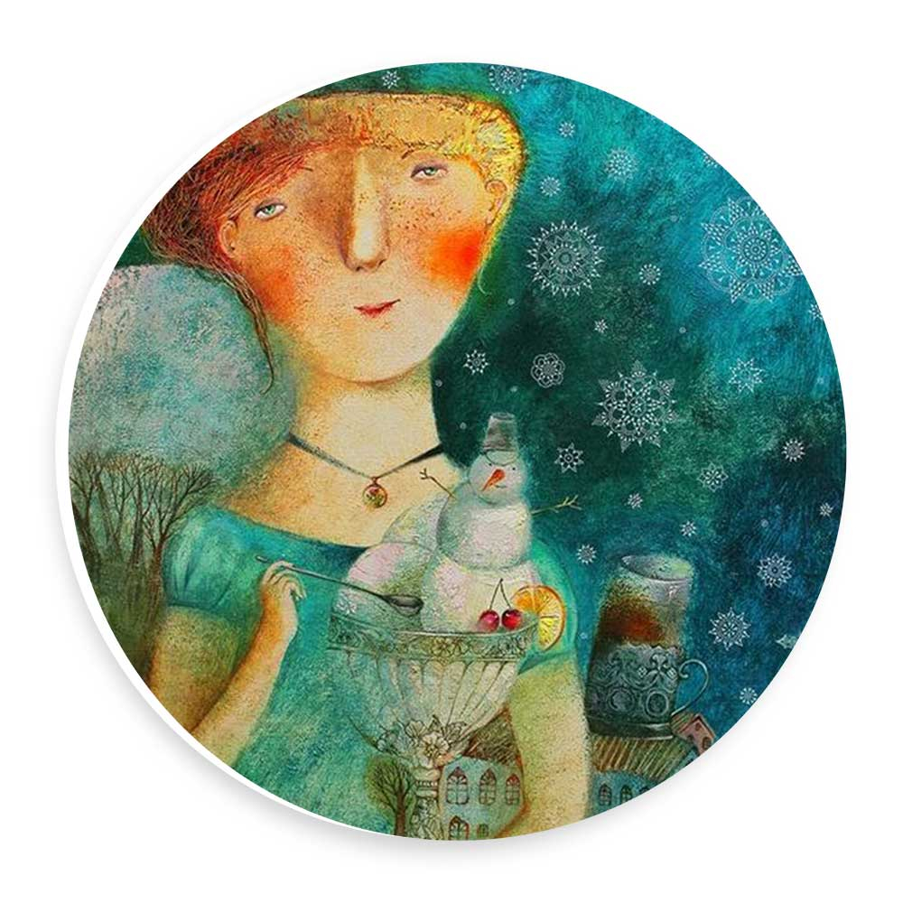  دیوارکوب طرح بانو و ظرف بستنی مدل wtb759