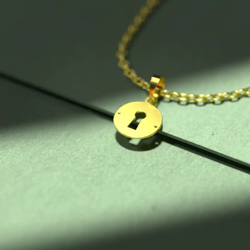 گردنبند طلا 18 عیار زنانه مدوپد مدل کلید کد D3-1-1059