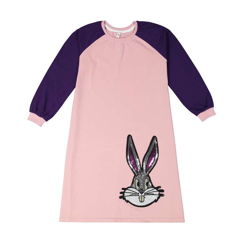 پیراهن دخترانه مدل خرگوش پولکی کد 125