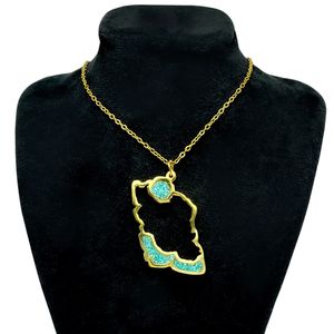 گردنبند زنانه مدل نقشه ایران