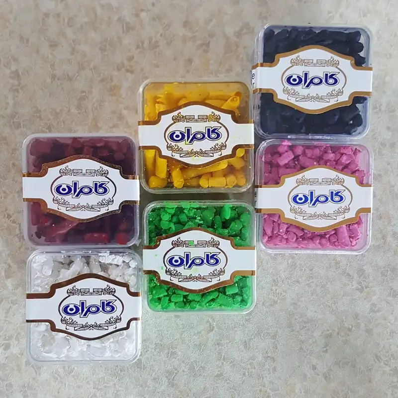 رنگ تزیین شمع کامران کد 01  بسته 6 عددی