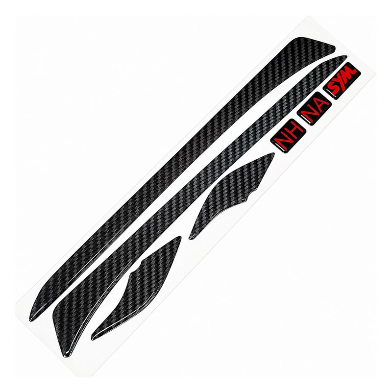 برچسب دستگیره عقب موتور سیکلت وارون مدل ژله ای طرح CARBON کد W-84 مناسب برای SYM NA/NH بسته 7 عددی